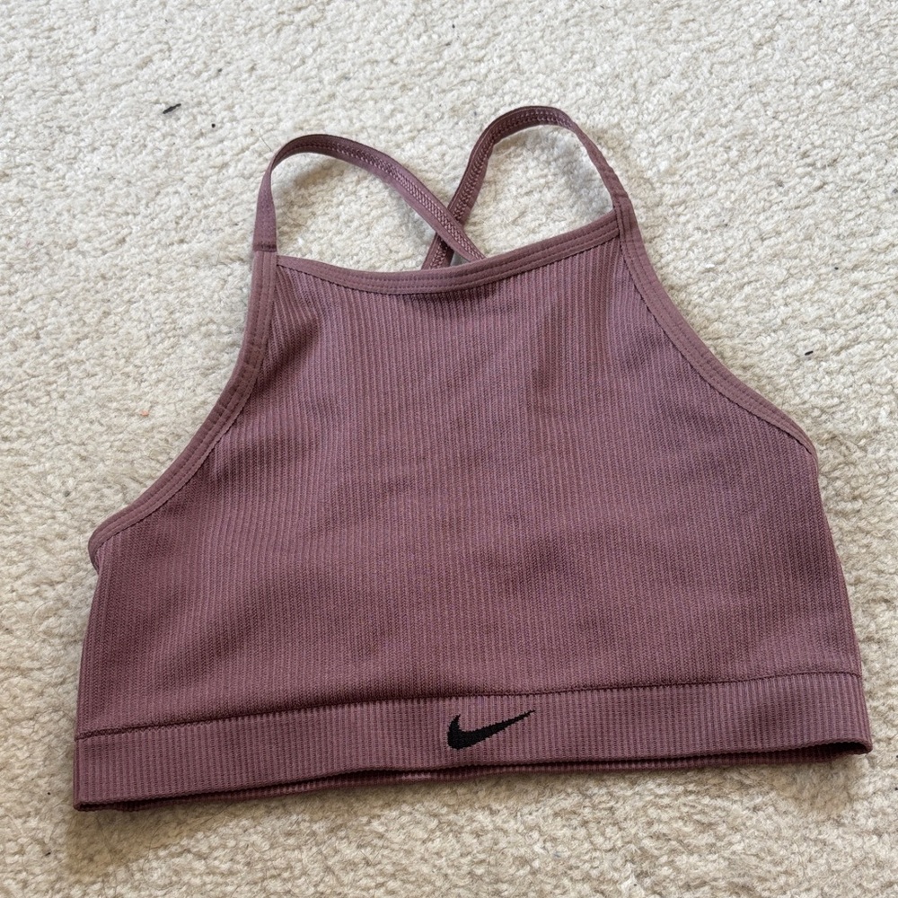 Nike Ribbed Purple Sports Bra